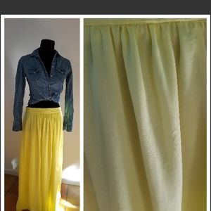 Victoria secret flowy maxi skirt lemon yellow